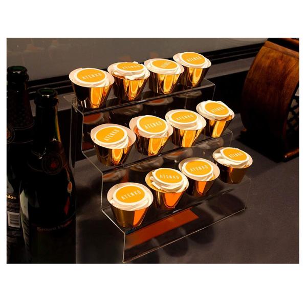 wholesale Acrylic Shelf 3-tier Step Shelf Acrylic Riser Display Shelf