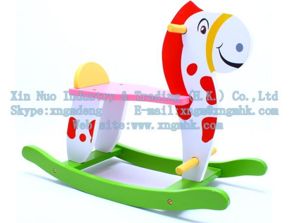 Wooden rocking horse, wooden rocking horse, wooden children's toys, wooden toys