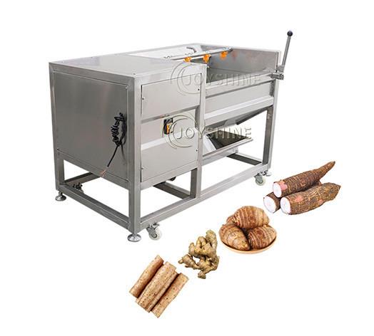 Industrial 500kg/h Potato Ginger Roller Washer Brush Peeling Machine Easy to Operate