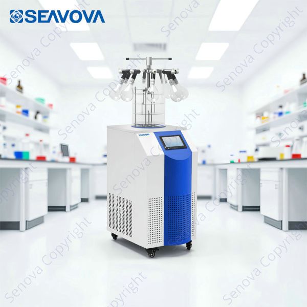 SUS304 Chamber Lab Lyophilizer Vertical Freeze Dryer For Pharmaceutical Food