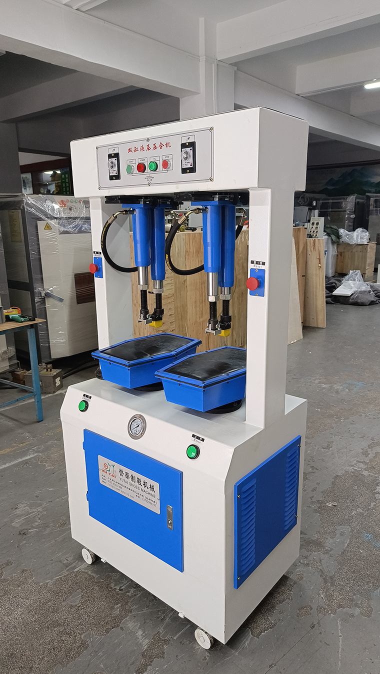 Shoe Sole Pressing Machine Designed with Adjustable Distance Between Legs and Pressing Time for Shoe Manufacturing Tasks