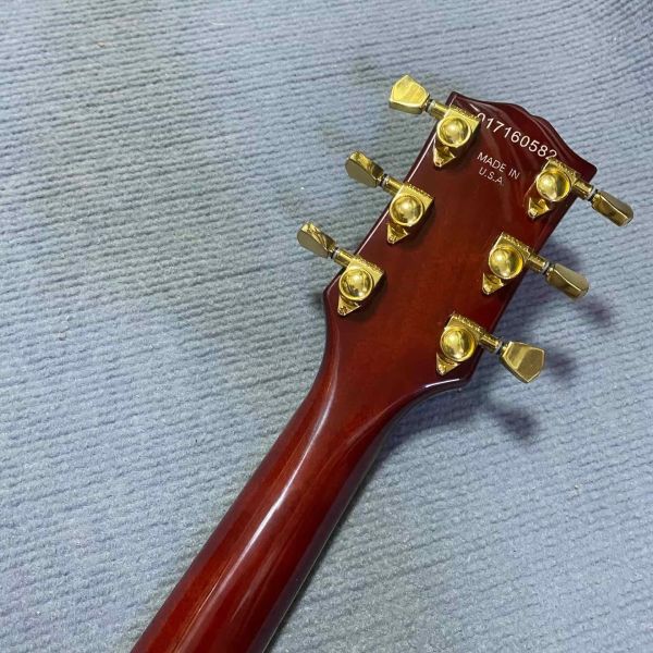 Custom Gibson Style ES Supreme Bourbon Burst Semi Hollow Body Jazz Electric Guitar