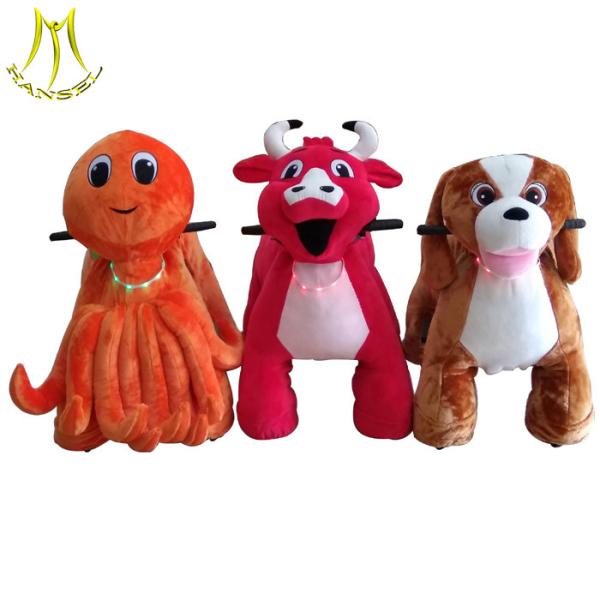 Hansel popular kids electronic plush electric animal scooter for sale