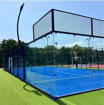 Outdoor Padel Courts White Black Green Bule Stadium Tennis Court 10*20m Padel Tennis Court  With Removable Roof / Artificial Grass