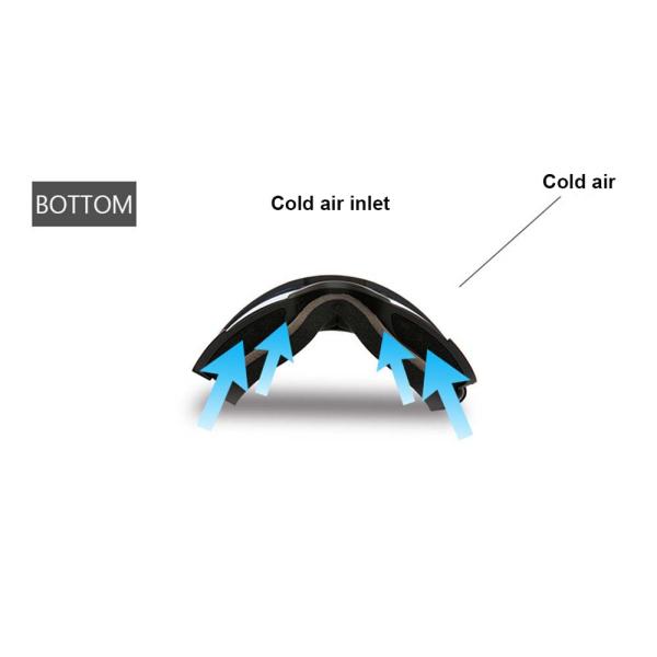 Customized Color Ski Goggles with Adjustable Elastic Strap and Double Anti-Fog Lens