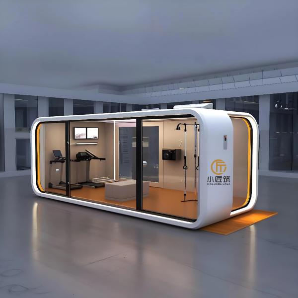 Modern Design Mobile Office Pod Prefab Tiny House with Apple Cabin Style Made From Steel