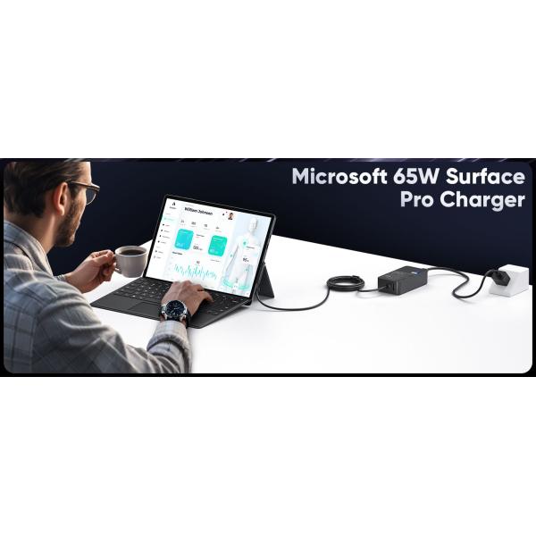 High Quality 65W Surface Pro Charger for Microsoft Surface Pro 9 8 7+,7 6 5 4 3 X Windows Surface Laptop5,4,3,2,1 44W 36W Laptop