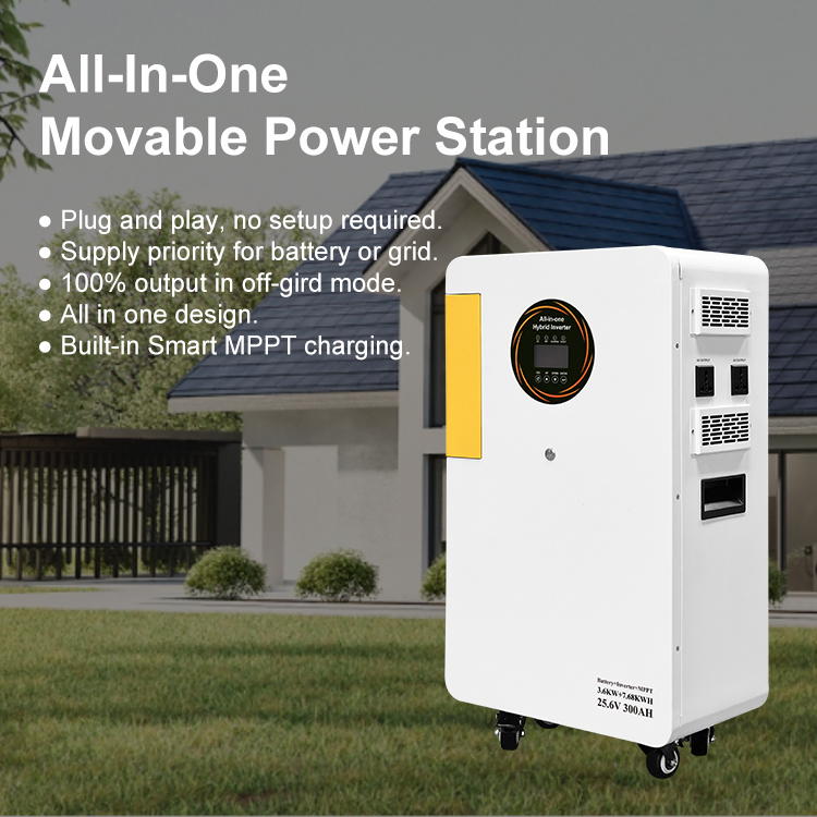 3.6kw+7.68kwh Home Solar Battery Backup | All-In-One Inverter & LiFePO4 Battery for Off-Grid Living