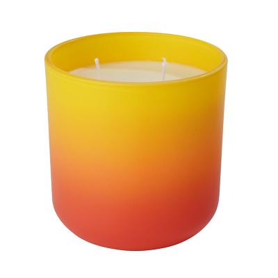 Velas de vidro de grande porte com cera de soja e óleos essenciais