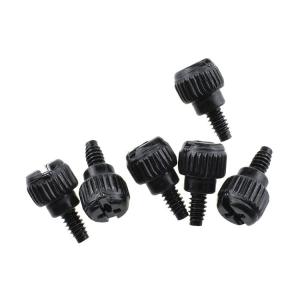 6-32 Parafusos para dedos de metal personalizados de zinco preto, para fixação e