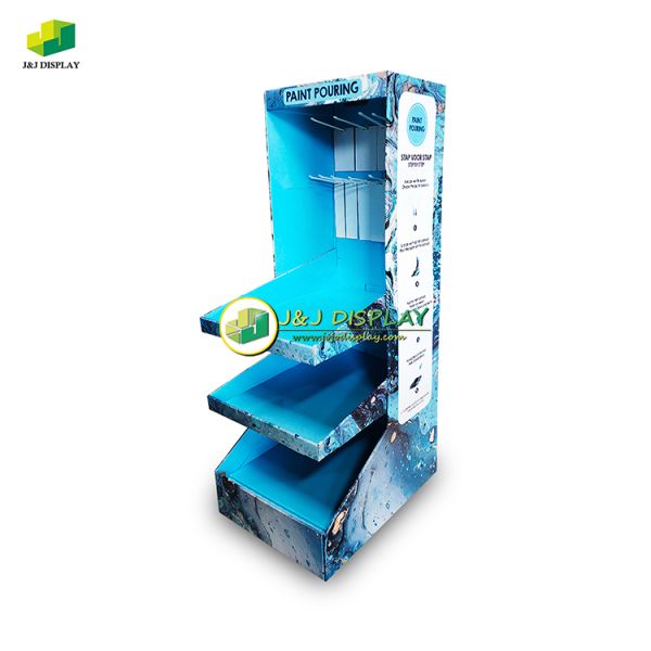 Shop POS Cardboard Display Stand Powder Coated For Advertisement