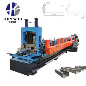 Full Automatic CZ Purlin Roll Forming Machine With Hydraulic Cutting And PLC Control System