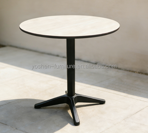 Round Aluminum Contemporary Outdoor Dining Tables for Events Parties Hotels Parks & Gyms
