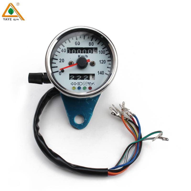 New Retro Modified 12v Three Light Two Mileage LED Digital Instrument Display Waterproof Motorcycle Speedometer