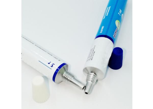 Long Nozzle Eye Ointment Tube , PP / PS Plastic Cap Empty Cream Tubes