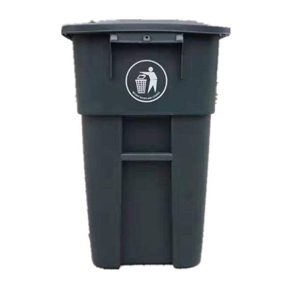 Outdoor Plastic Garbage Waste Bin Bulk Round Sustainable 200 Liter Wheely Bin Rolling Cover Type