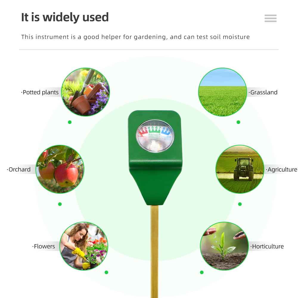 Mini Soil Moisture Meter Tester Portable Test Kit Tool For Plant Lawn Farm Garden