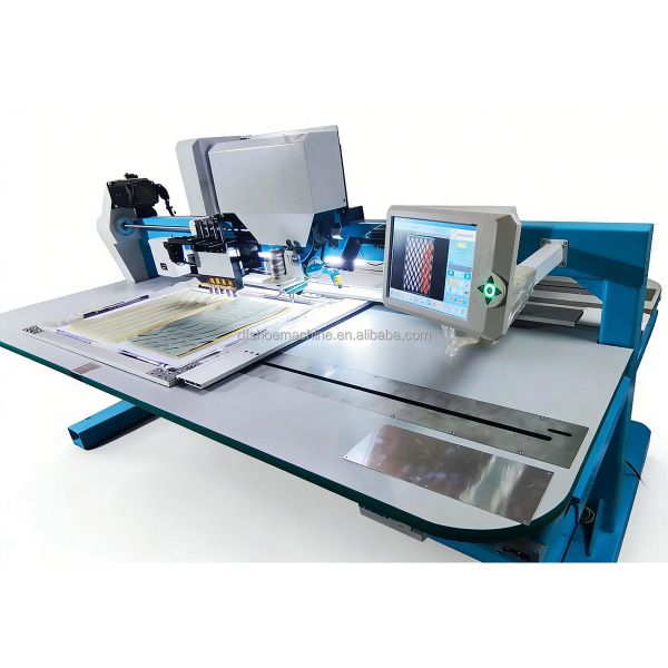 Automatic Leather Sponge Sewing and Perforation Combine Machine for Car Seat Cushion Sofa Pillow