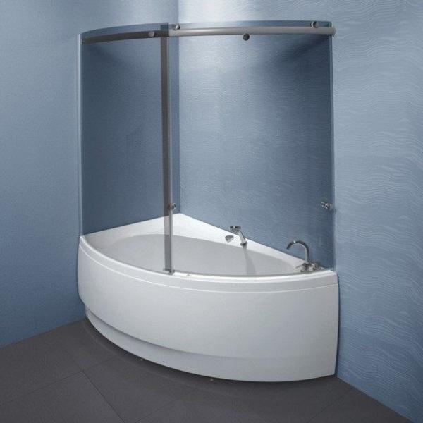 Porte en verre de baignoire moderne transparente de verre trempé porte coulissante de baignoire personnalisée porte de douche de baignoire pour salle de bain / villa