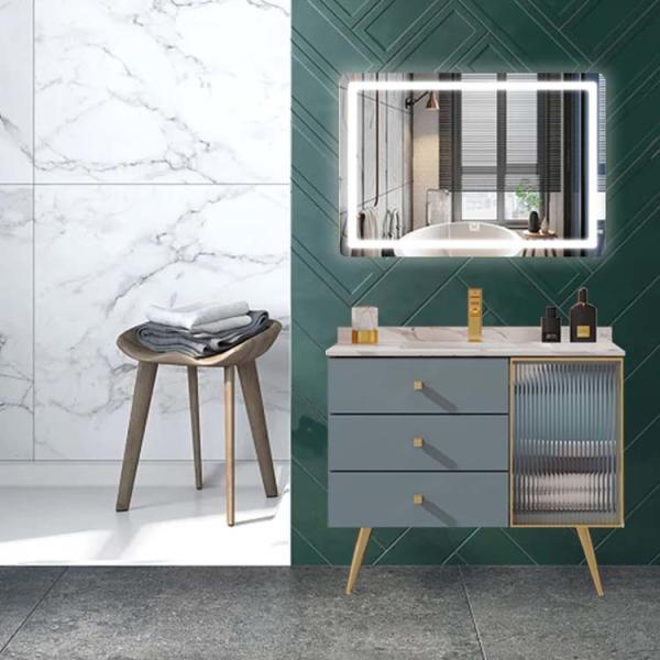 Euro Style Bathroom Furniture Cabinets Solid Wood Small Bathroom Vanity With Legs