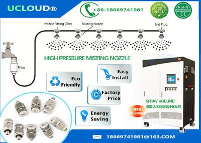 Large Spray High Pressure Water Mist Nozzles For Expandable Mist Cooling System