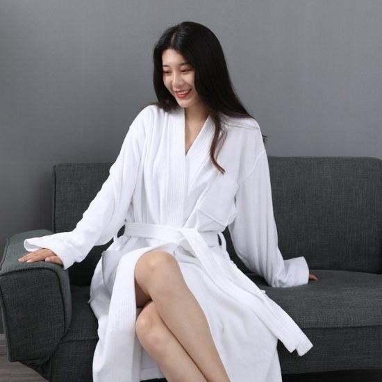 Luxury Unisex SPA Soft 100% Cotton Hotel Velour Terry Bathrobe
