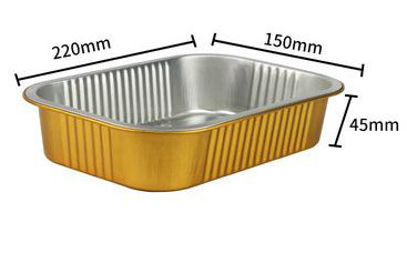 OEM ODM Aluminum Tin Foil Food Takeaway Boxes Thicken Sealed