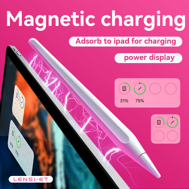 Белый зарядный стилус для рисования Megnetic Universal Stylus Touch Screen Pen