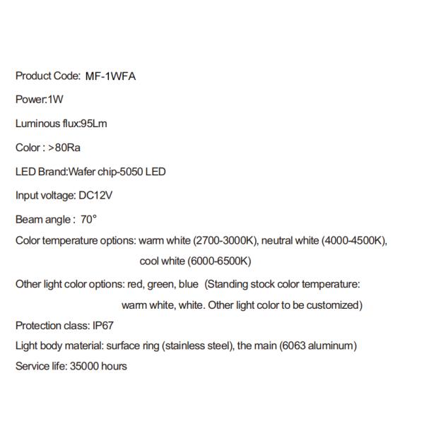 IP67 1W DC12V светодиодный наружный ландшафтный свет светодиодные напольные лампы с отвержденным стеклом для садовых полов