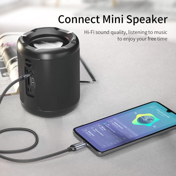 Adaptador de audio USB tipo C a 3,5 mm AUX con protección OLP de conexión