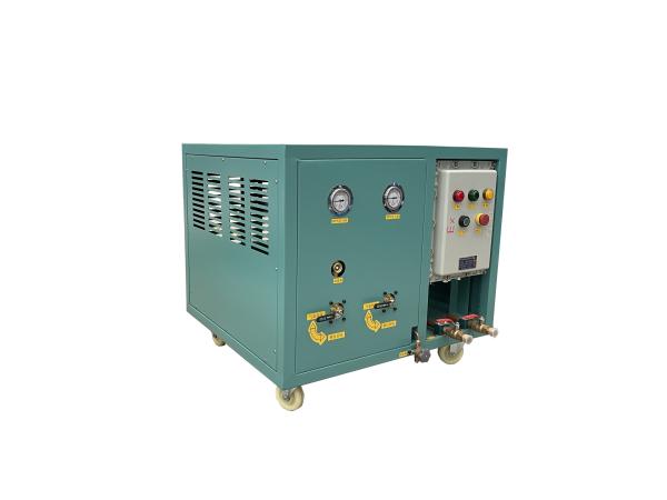 Máquina de recarga de refrigerante de carga de freón de alta velocidad de baja presión R123 R1233zd Unidad de recuperación de 4 HP