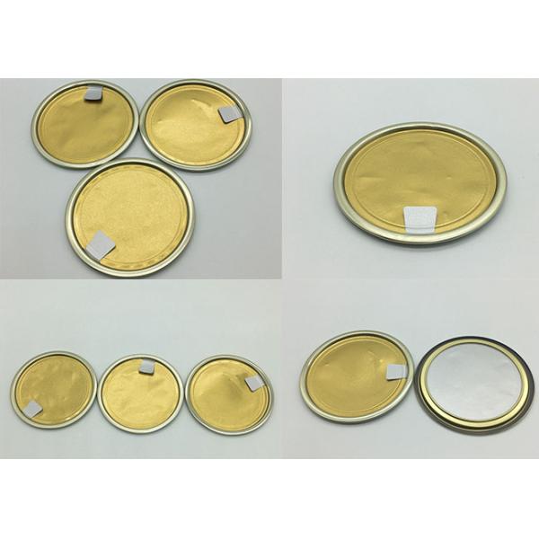 Customized Logo Aluminium Gold Foil Lid For Coffee Powder Not Easy To Cut Hands