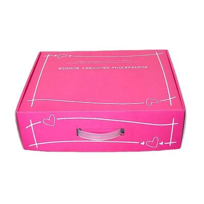 Recyclable Corrugated Paper Box Custom Cosmetic Packaging Boxes With plastic hook