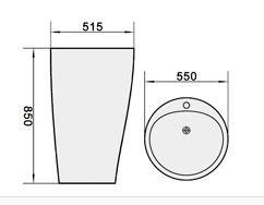 Ceramic basin sanitary ware bathroom shower hair shampoo cabinet mounted wall round vanity basin pedestal basin