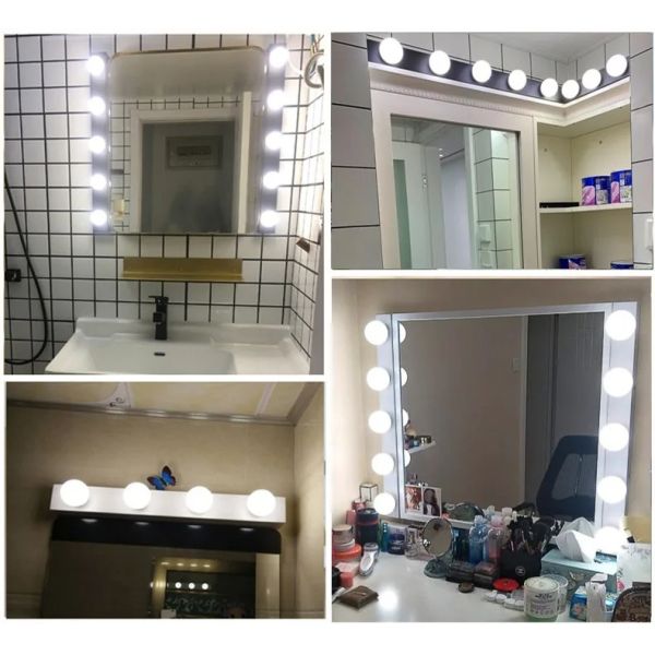 Bathroom Decor Mirror Light Dimming Cabinet Makeup Lights ball Around Mirror Wall Lamps (WH-MR-77)