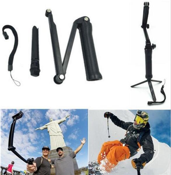 Multi-Function Waterproof 3 Way Monopod Camera Grip Extension Arm Tripod Mount For GoPro Hero 2 3 3+ 4