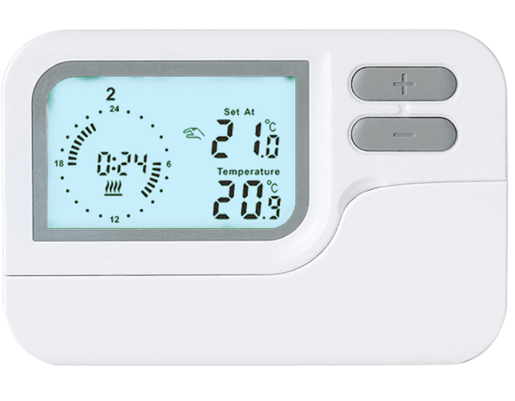 Switchable Current 6 A 2 A Inductive Load Electronic Boiler Room Thermostat Heat Cool Switch Display Temperature Range 0°C 40°C in 0.1°C Increments