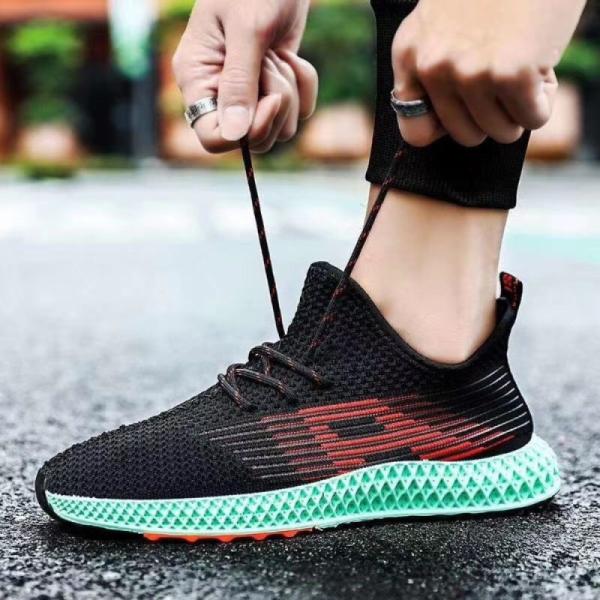 Men's Cool Flyknit Running Footwear Low Top Cushioning Multicolors