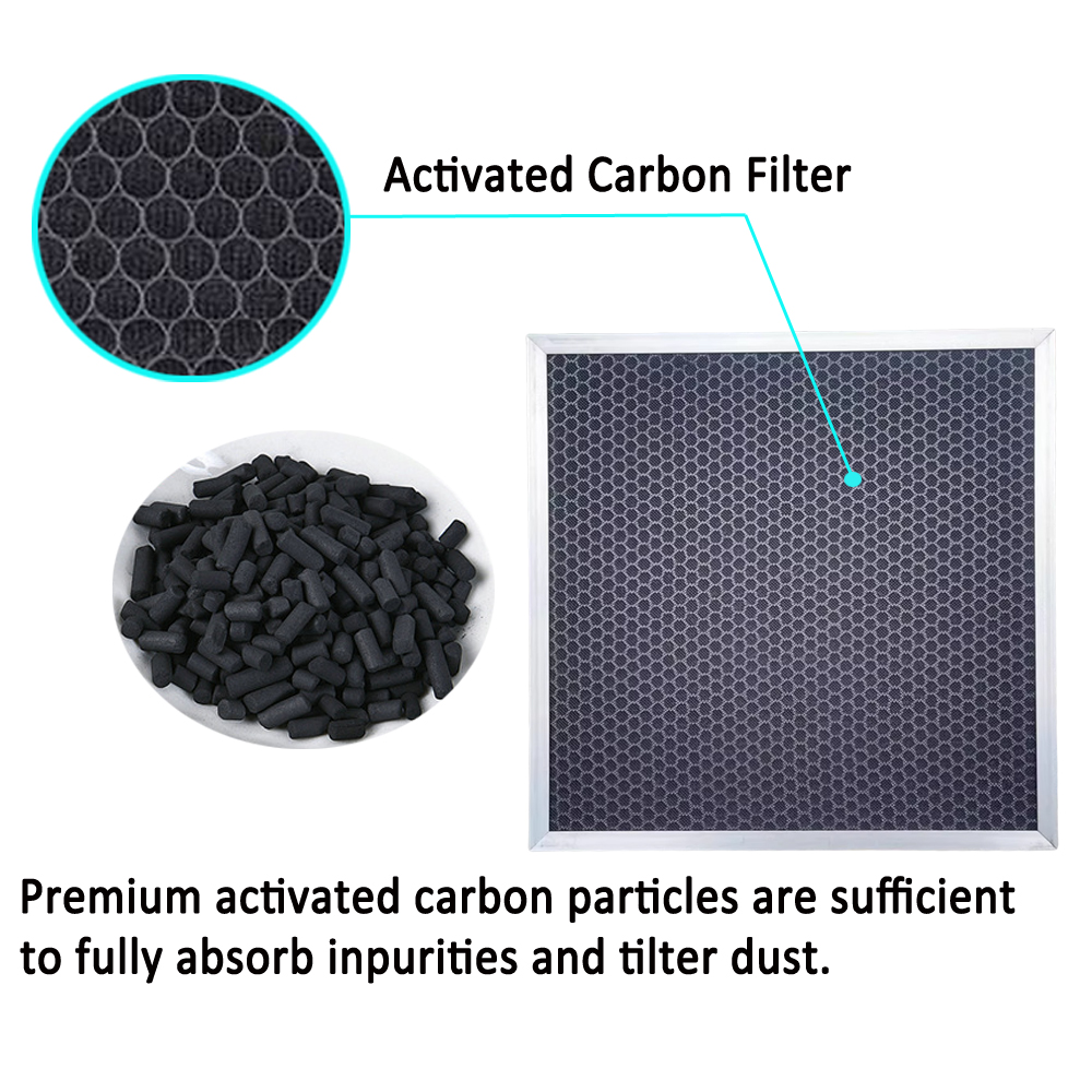 High Permeability Air Purifier Carbon Filter with Honeycomb Activated Carbon Particles for Anti-bacterial Odor Removal