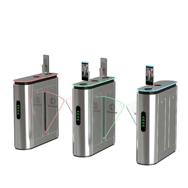 Facial Recognition Wing Gate Turnstile For Community Access With Anti-Tailgating And Pedestrian Counting