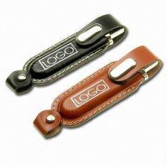 Memoria USB AT-030A del cuero del regalo de la promoción