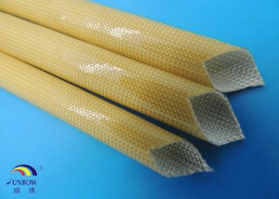 High quality Oil proof PU Varished  Fiber glass Sleeve for wire insulation