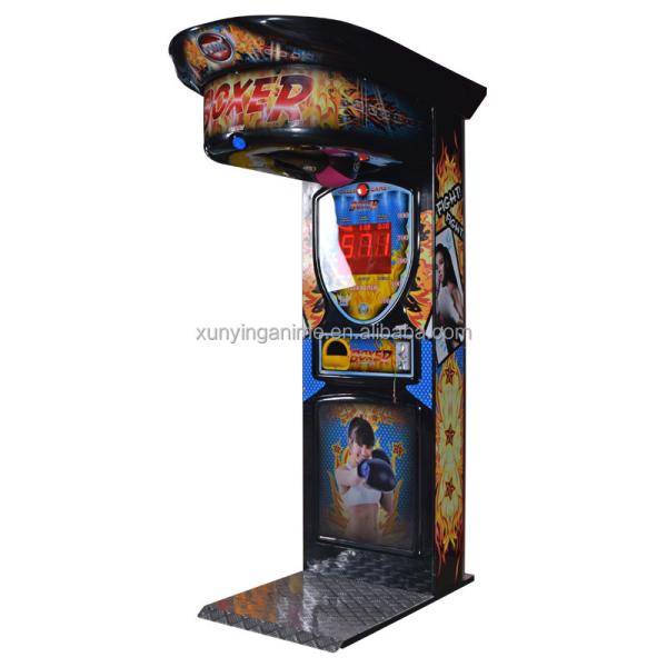 Máquina de boxe de arcade de moedas Big Punchbag 220V