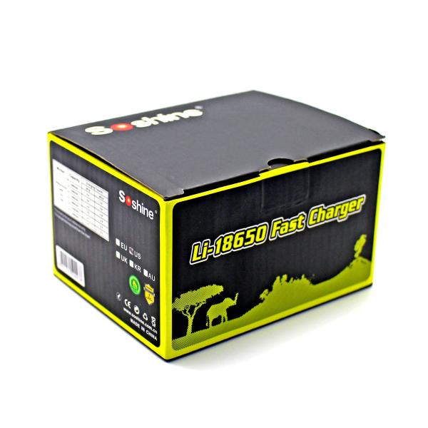 Soshine 18650 Li-ion Battery Charger for 2pcs 18650 batteries, 2-slot 18650 battery charge