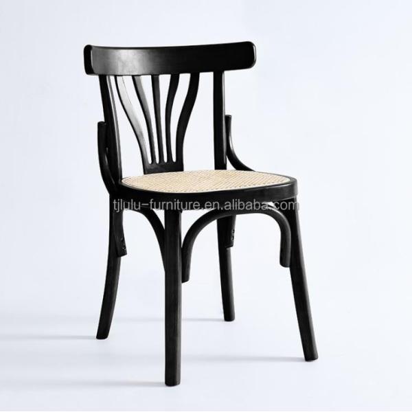 Silla de comedor de madera maciza apilada de diseño nórdico