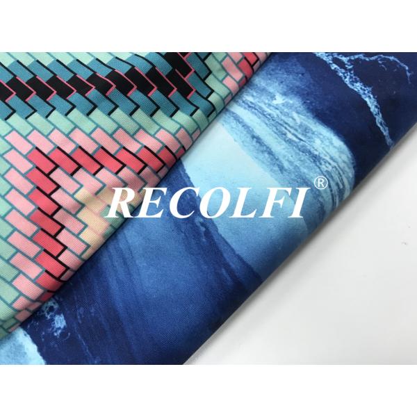 Ultra Chlorine Resistant Yoga Wear Fabric Material 79% Repeve 21% Spandex