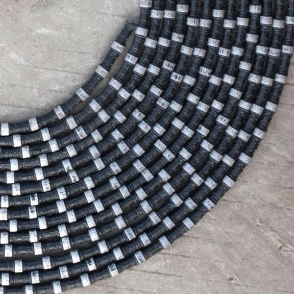 Rubber Fix Steel Wire 40 Sintered Diamond Bead 11.5mm Diamond Cutting Wire Saw Rope Saw for Mining Stone Cutting