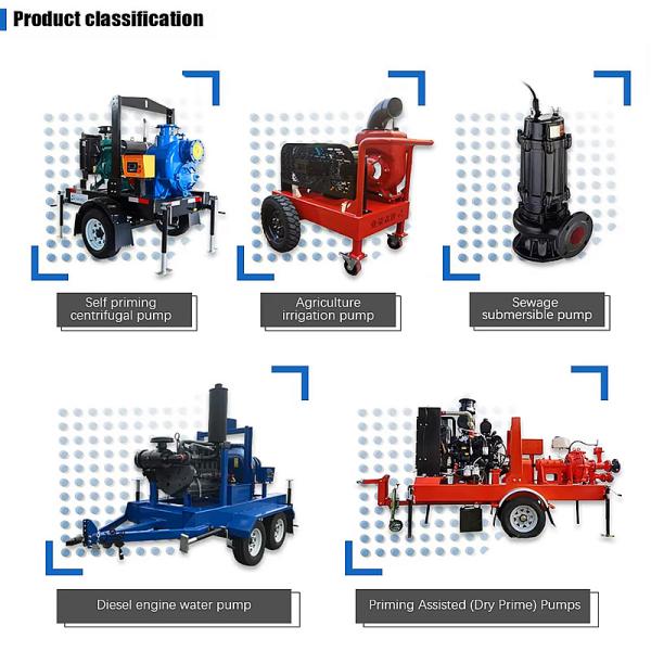 Diesel Engine Pump Set Self Priming Pump Lifting Height 4Meters Diesel Engine Water Pump For Irrigation