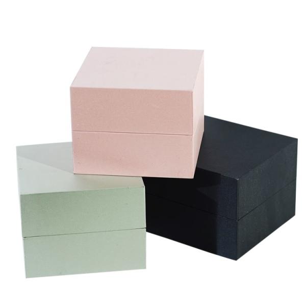Square Pearl Paper Hinged Cardboard Box Single Eternal Flower Gift Box