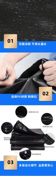 Thick Heavy Duty Polyethylene Tarp Waterproof Tear Resistant Width 2m 4m 6m